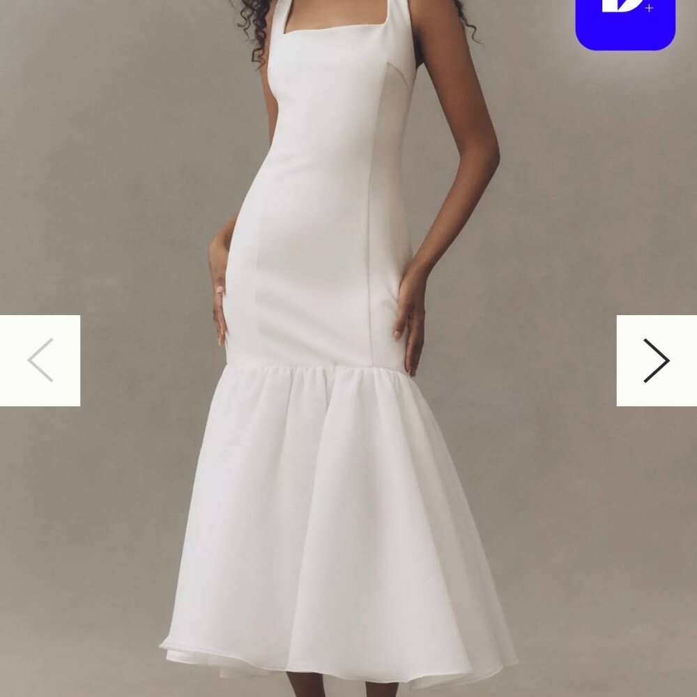 Anthropology Square Neck Trumpet Maxi Dress - image 5